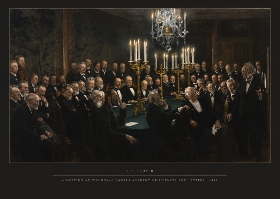 P.S. Krøyer A Meeting at the Royal Danish Academy of Sciences and Letters No4 - Poster
