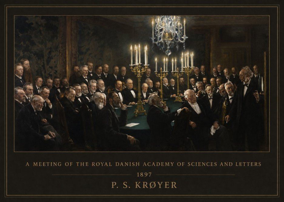 P.S. Krøyer A Meeting at the Royal Danish Academy of Sciences and Letters No6 - Poster