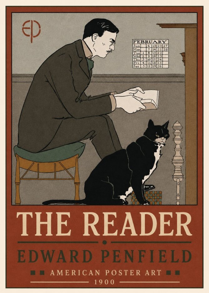 Edward Penfield The Reader I No2 - Poster