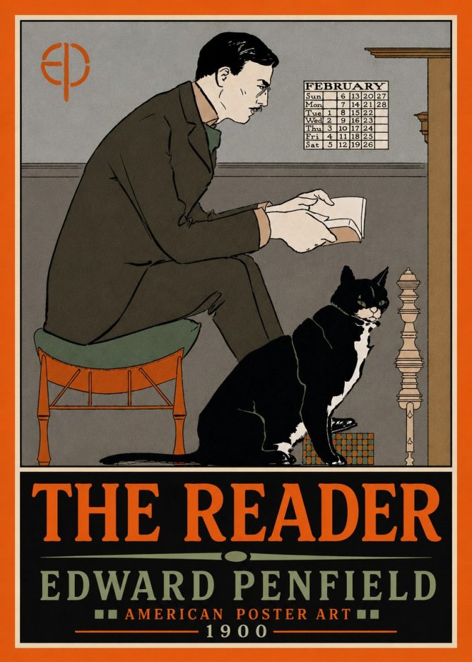 Edward Penfield The Reader I No5 - Poster