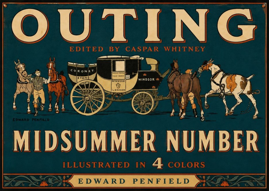 Edward Penfield Outing - Midsummer Number No4 - Poster
