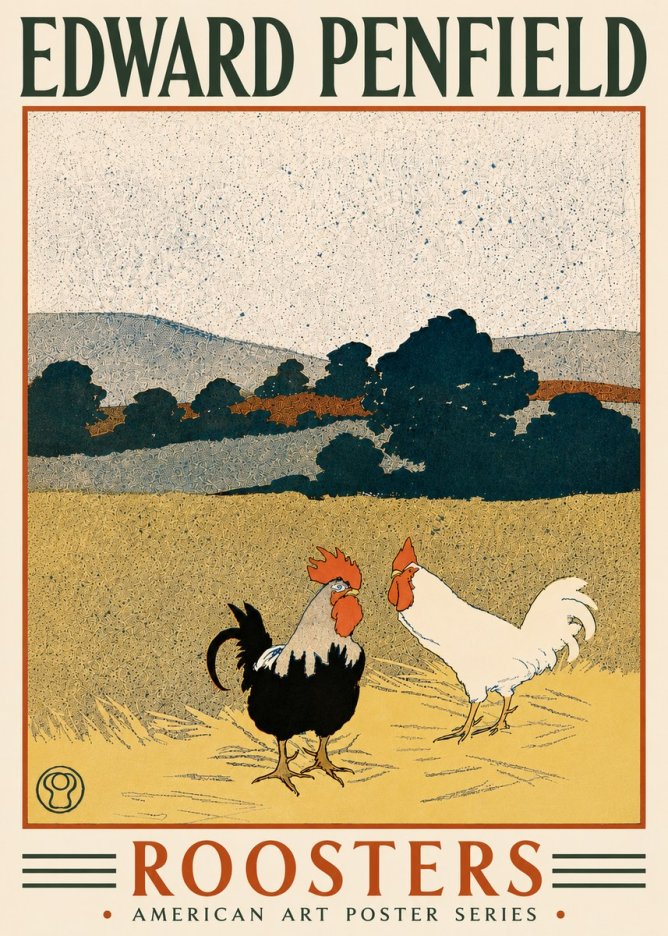 Edward Penfield Roosters No6 - Poster