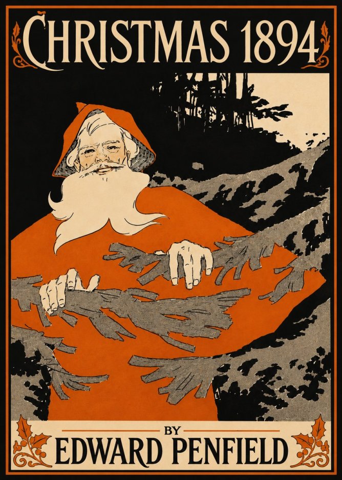 Edward Penfield Christmas 1894 No5 - Poster