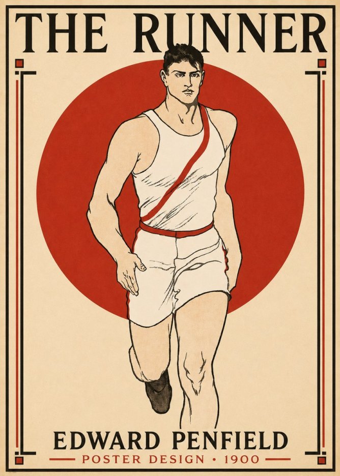 Edward Penfield The Runner No3 - Poster