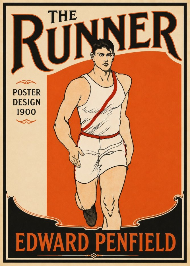 Edward Penfield The Runner No6 - Poster