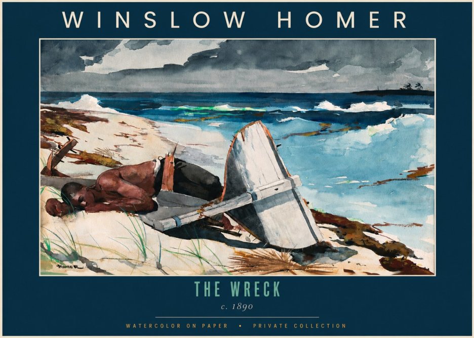 Winslow Homer The Wreck No2 - Poster