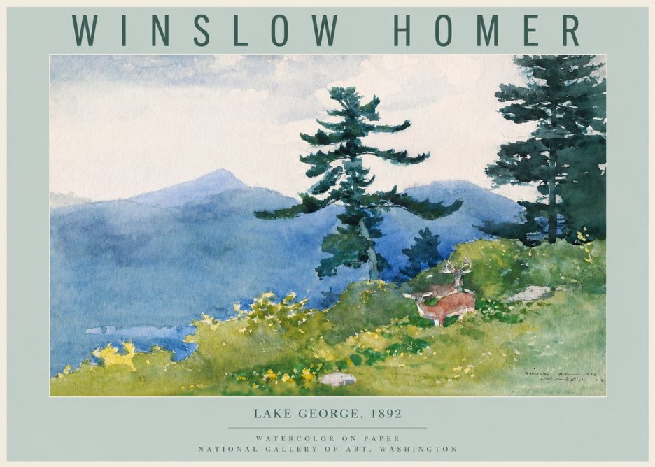 Winslow Homer Lake George, 1892 No2 - Poster