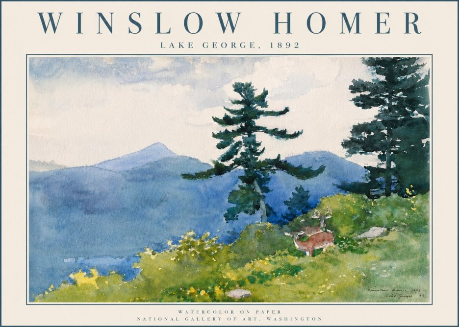 Winslow Homer Lake George, 1892 No6 - Poster