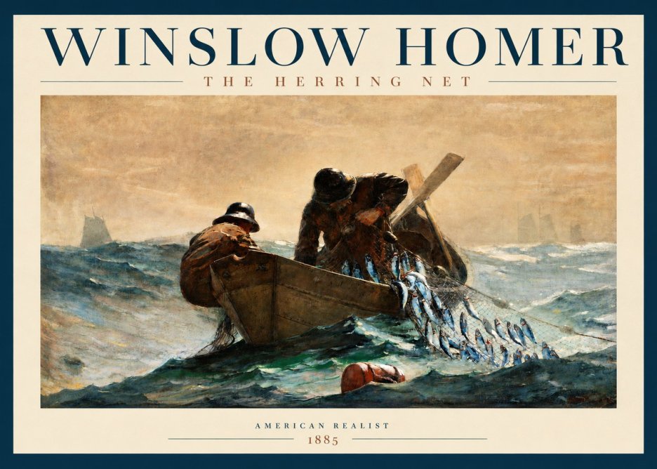 Winslow Homer The Herring Net I No2 - Poster