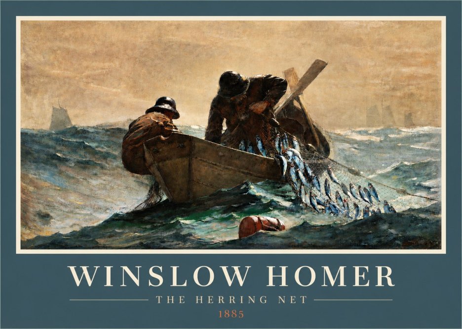 Winslow Homer The Herring Net I No3 - Poster