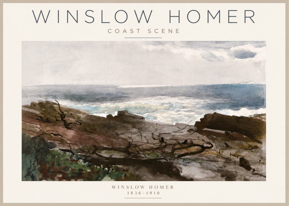 Winslow Homer Coast Scene No3 - Poster