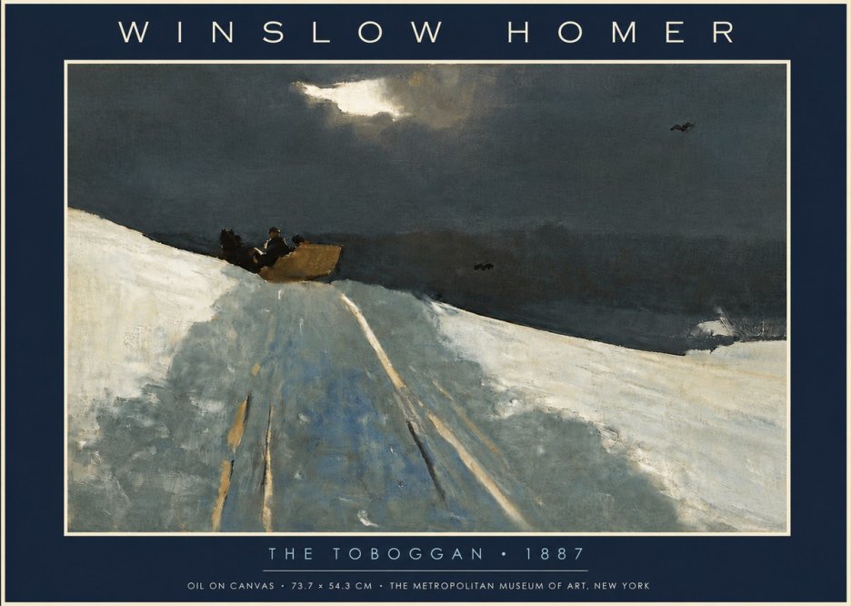 Winslow Homer The Toboggan No5 - Poster