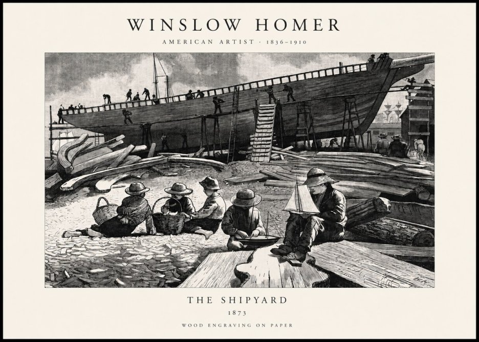 Winslow Homer The Shipyard No1 - Poster