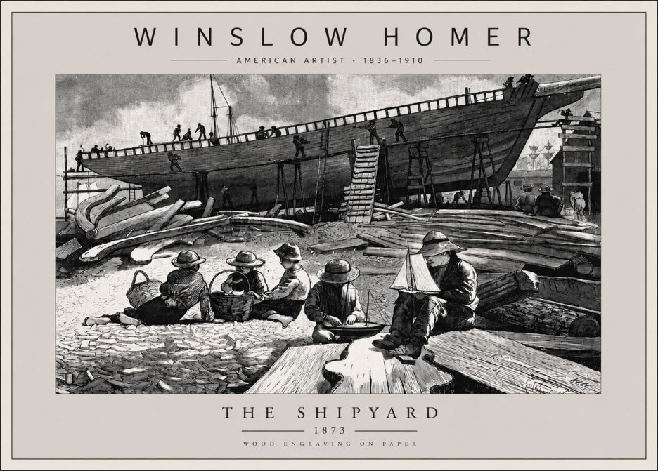 Winslow Homer The Shipyard No5 - Poster