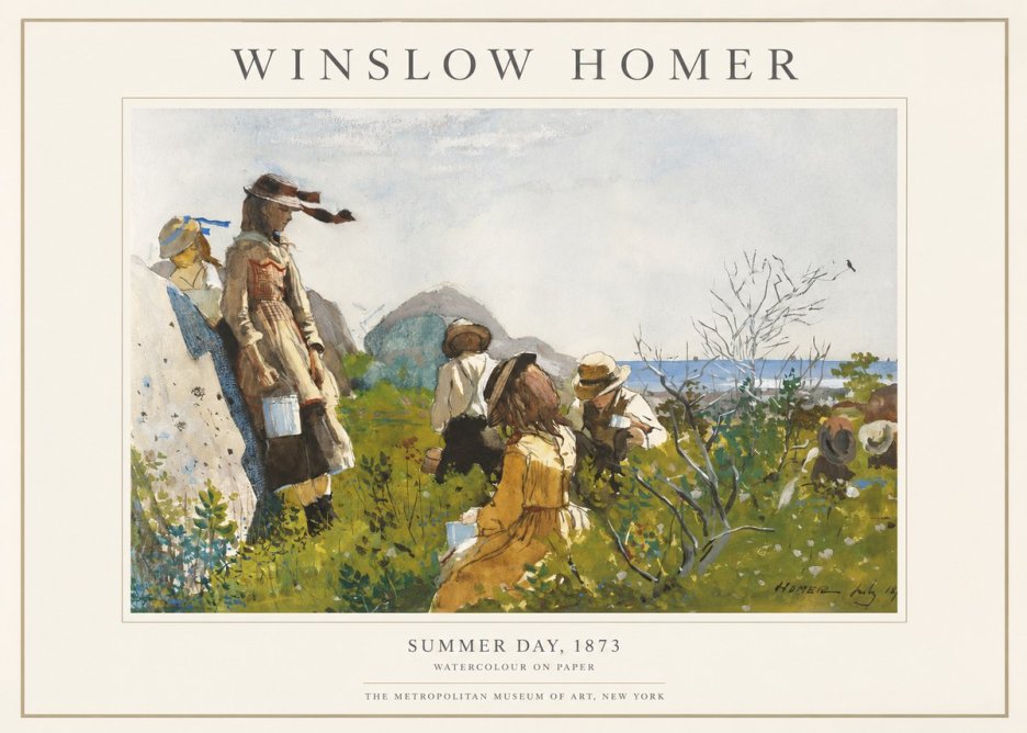 Winslow Homer Summer Day, 1873 No1 - Poster