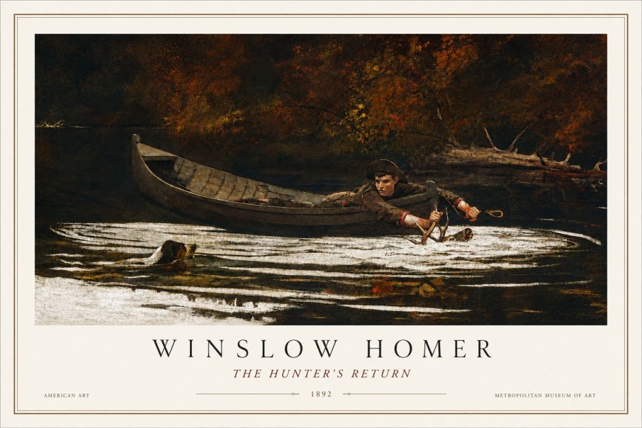 Winslow Homer The Hunter's Return No3 - Poster