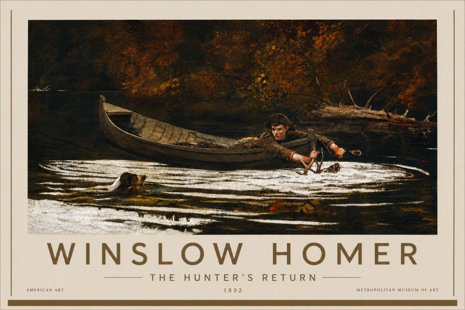 Winslow Homer The Hunter's Return No6 - Poster