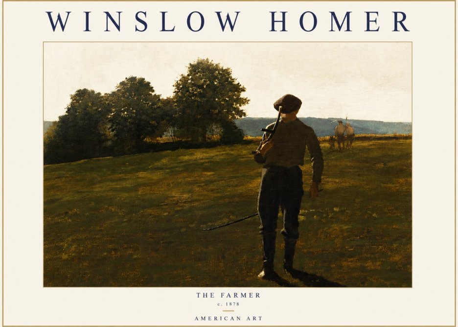 Winslow Homer The Farmer No4 - Poster