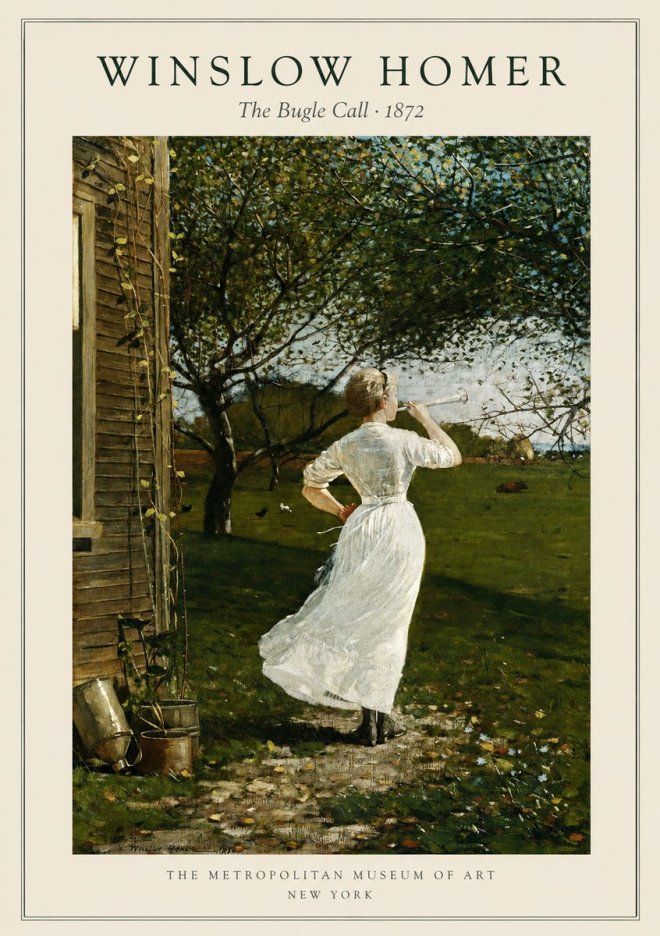 Winslow Homer The Bugle Call No1 - Poster