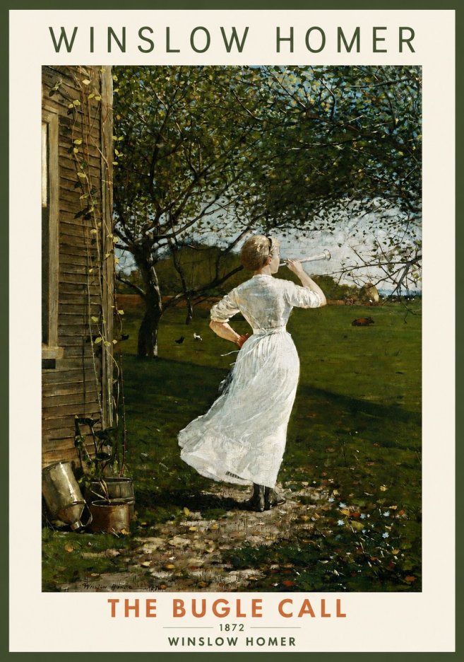 Winslow Homer The Bugle Call No2 - Poster