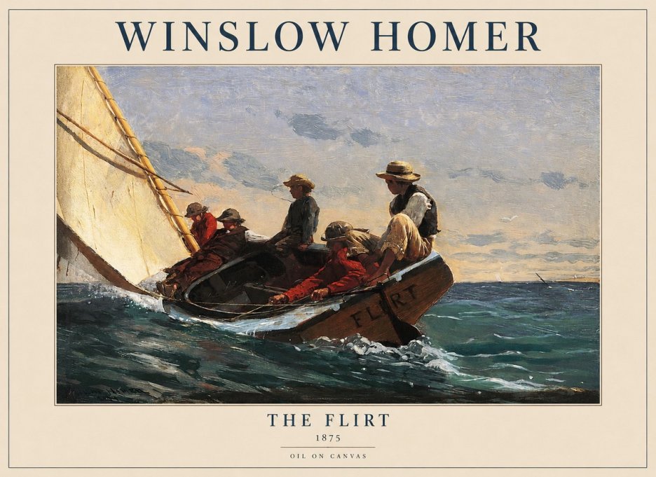 Winslow Homer The Flirt No1 - Poster