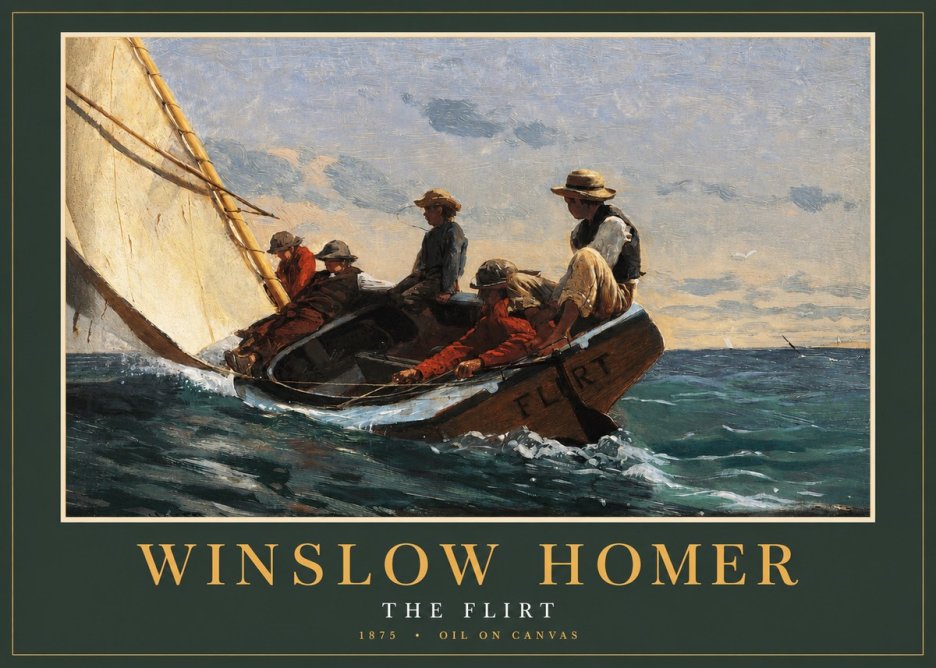 Winslow Homer The Flirt No2 - Poster