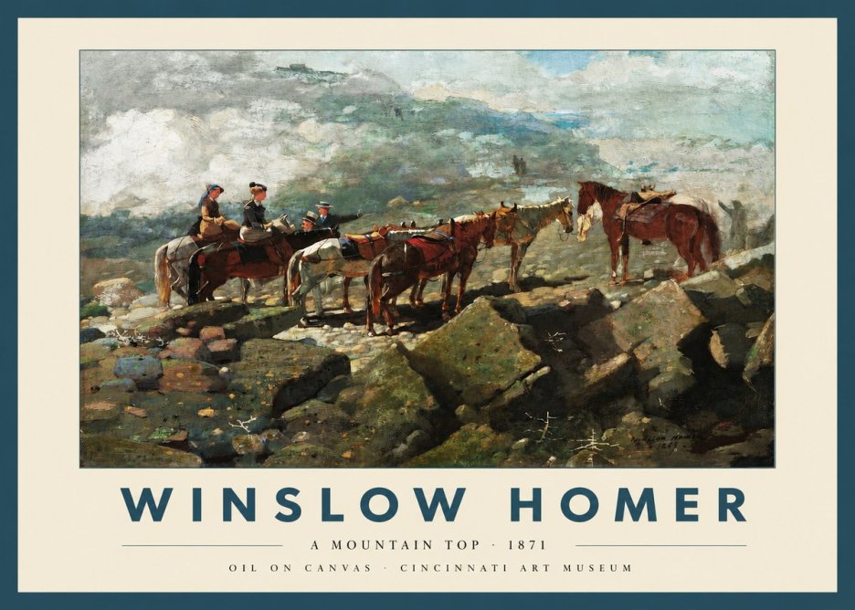 Winslow Homer A Mountain Top No2 - Poster