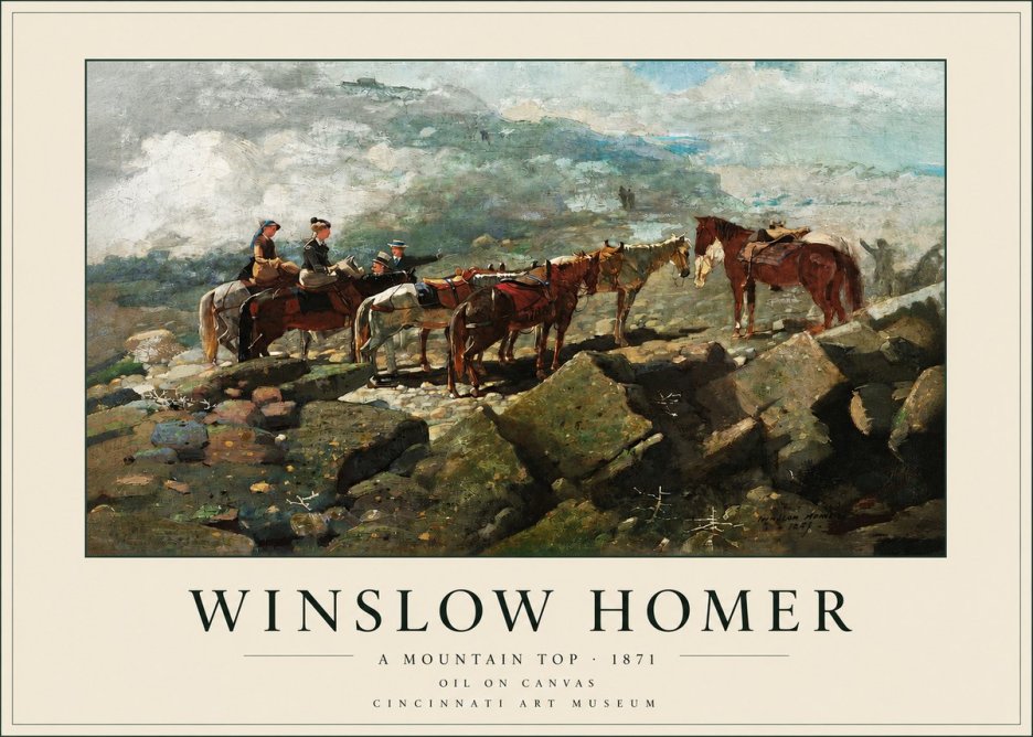 Winslow Homer A Mountain Top No3 - Poster