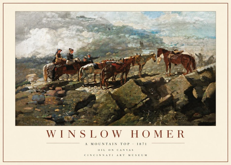 Winslow Homer A Mountain Top No6 - Poster