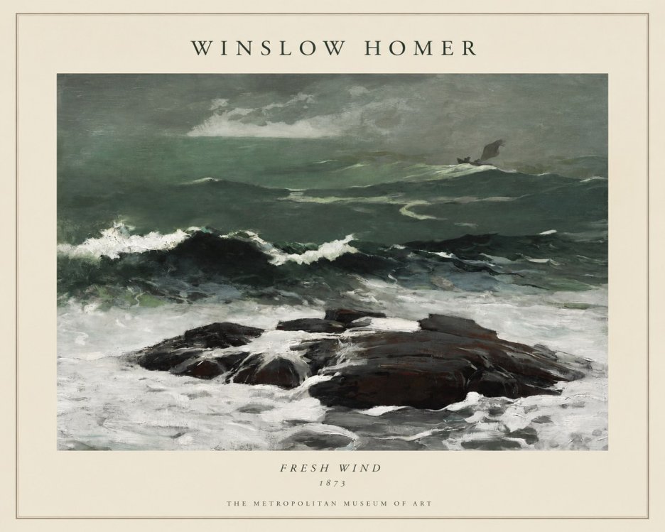 Winslow Homer Fresh Wind No1 - Poster