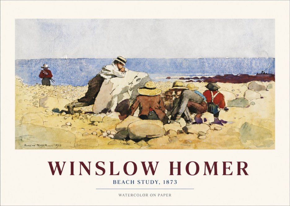 Winslow Homer Beach Study No3 - Poster