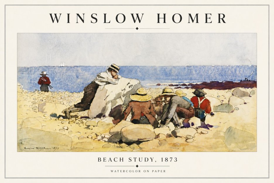 Winslow Homer Beach Study No6 - Poster