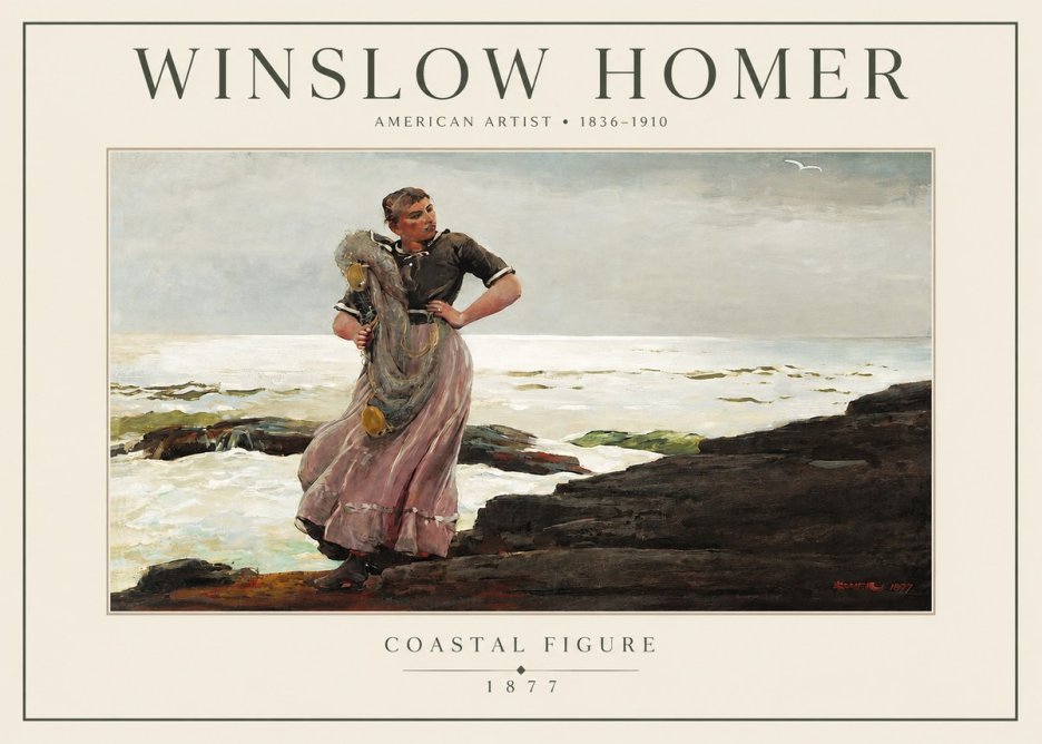 Winslow Homer Coastal Figure No3 - Poster