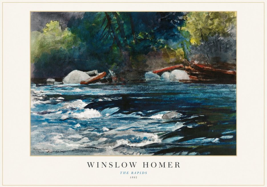 Winslow Homer The Rapids No1 - Poster