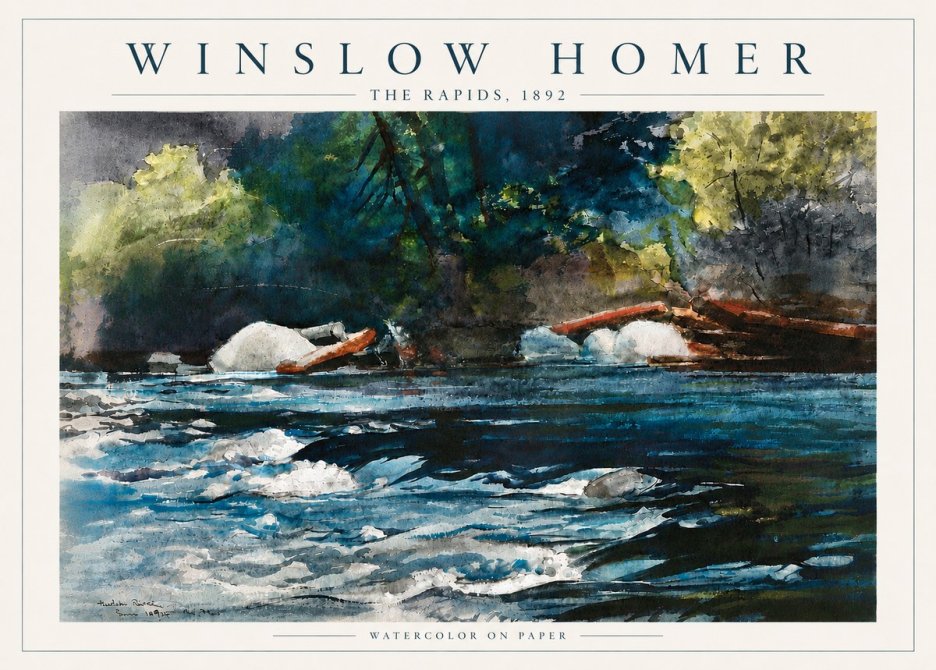Winslow Homer The Rapids No6 - Poster