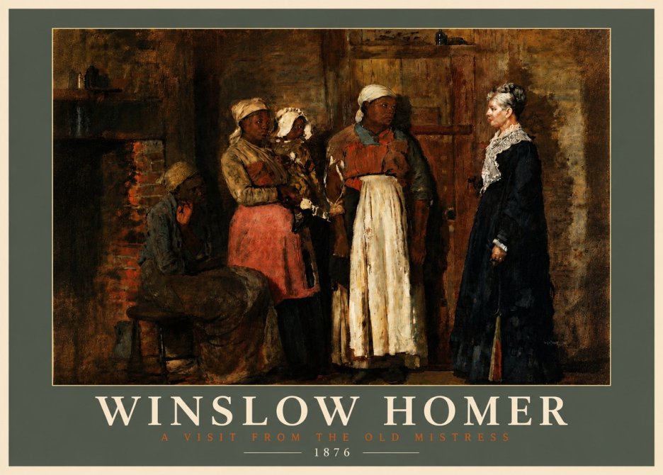 Winslow Homer A Visit from the Old Mistress No4 - Poster