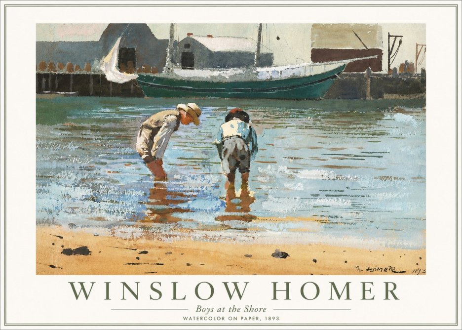Winslow Homer Boys at the Shore No3 - Poster