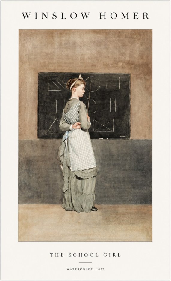 Winslow Homer The School Girl No1 - Poster