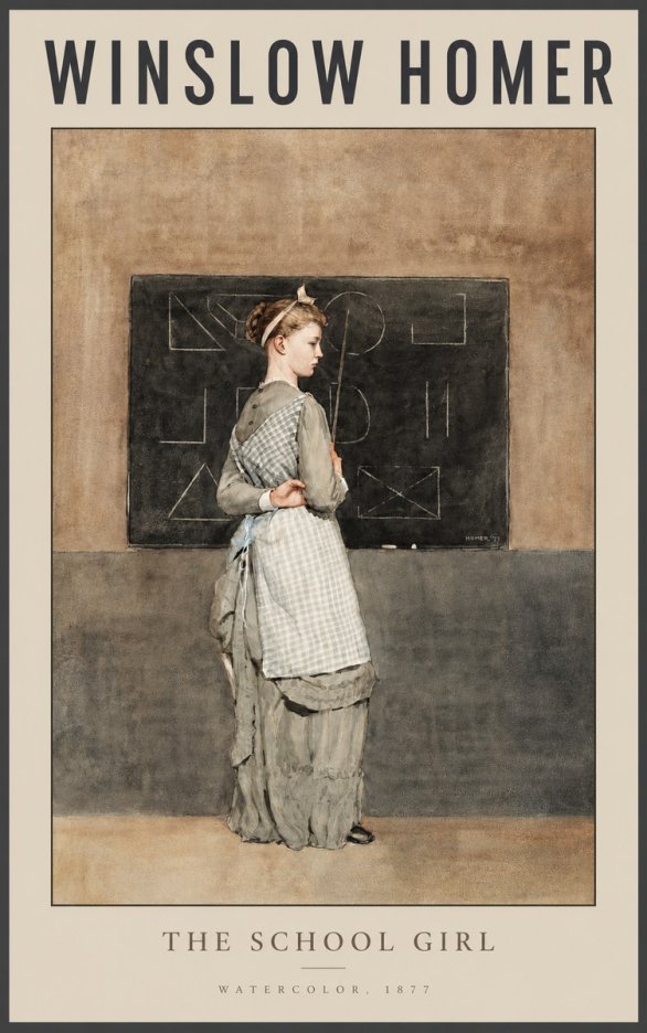 Winslow Homer The School Girl No2 - Poster