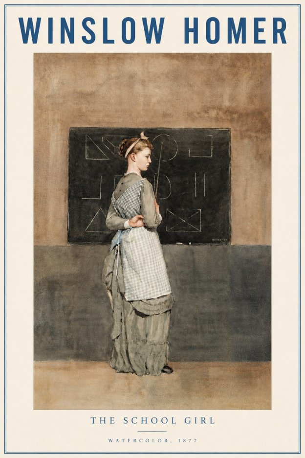 Winslow Homer The School Girl No5 - Poster