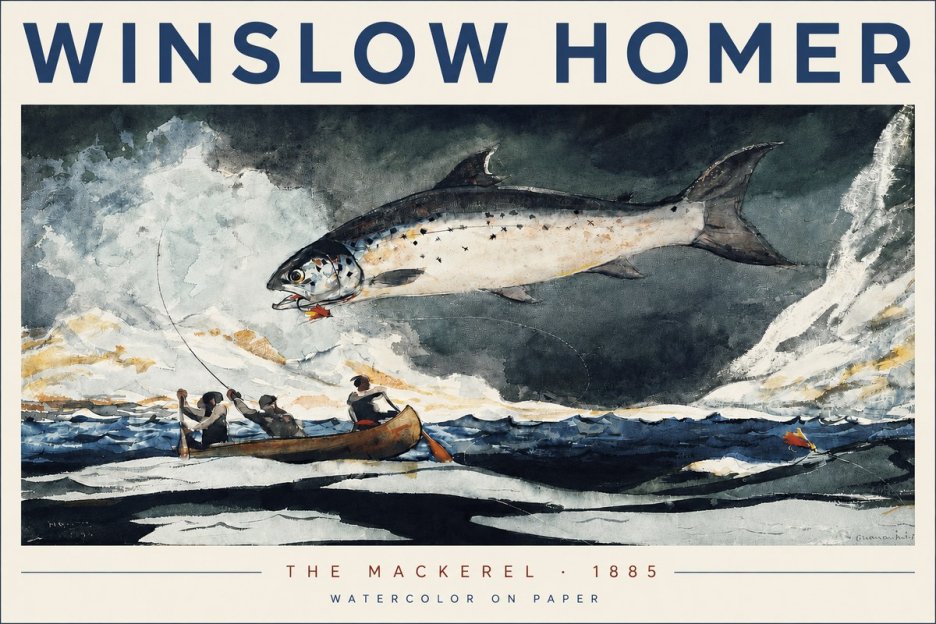 Winslow Homer The Mackerel No3 - Poster