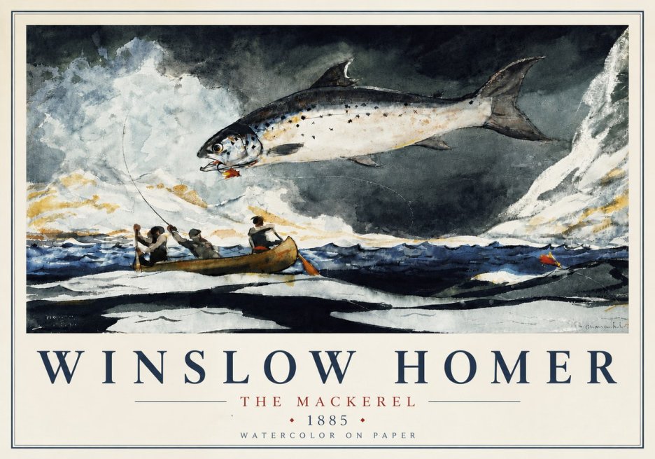 Winslow Homer The Mackerel No6 - Poster