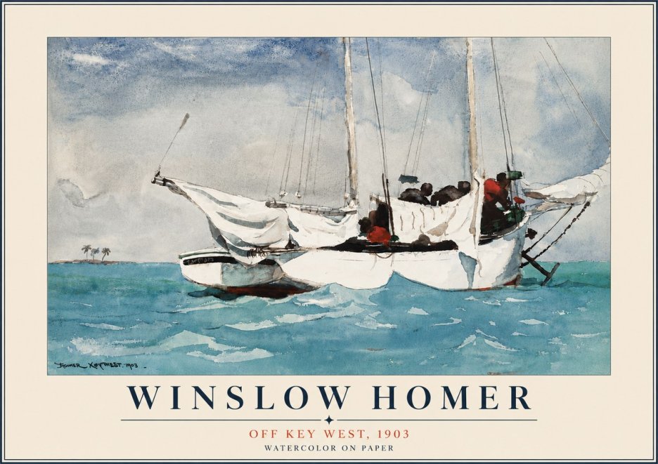 Winslow Homer Off Key West, 1903 No6 - Poster