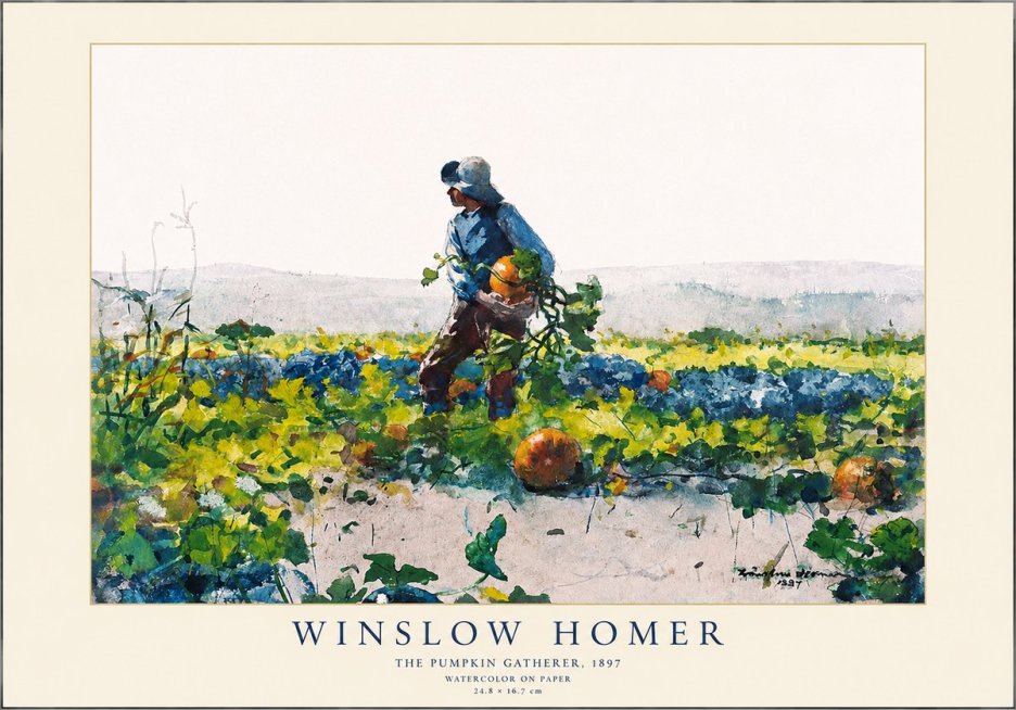 Winslow Homer The Pumpkin Gatherer, 1897 No1 - Poster