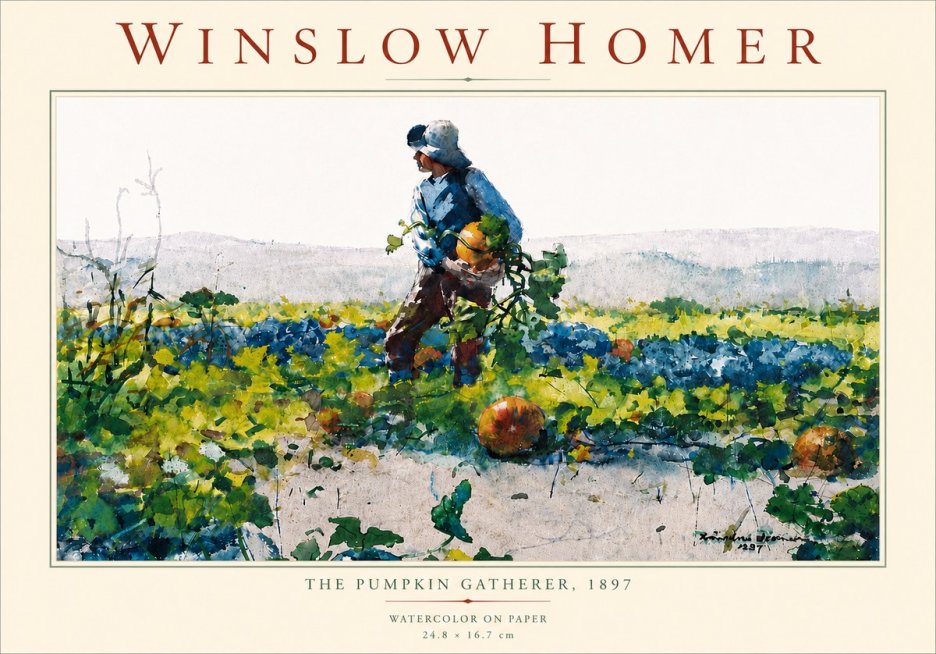Winslow Homer The Pumpkin Gatherer, 1897 No6 - Poster
