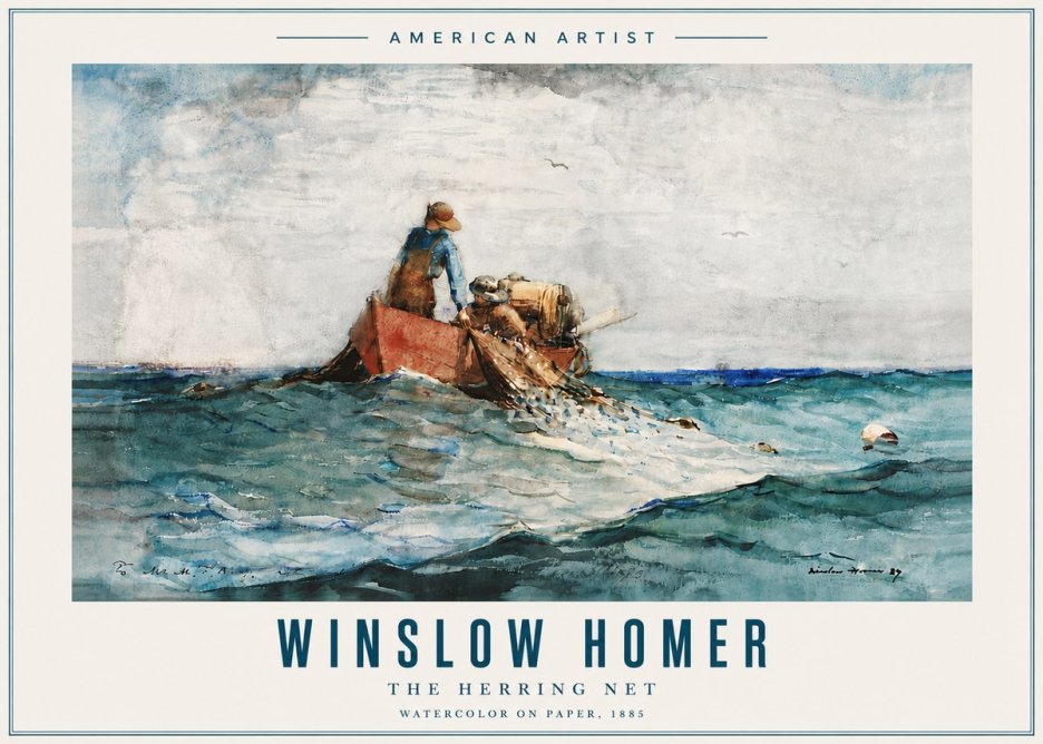 Winslow Homer The Herring Net II No6 - Poster