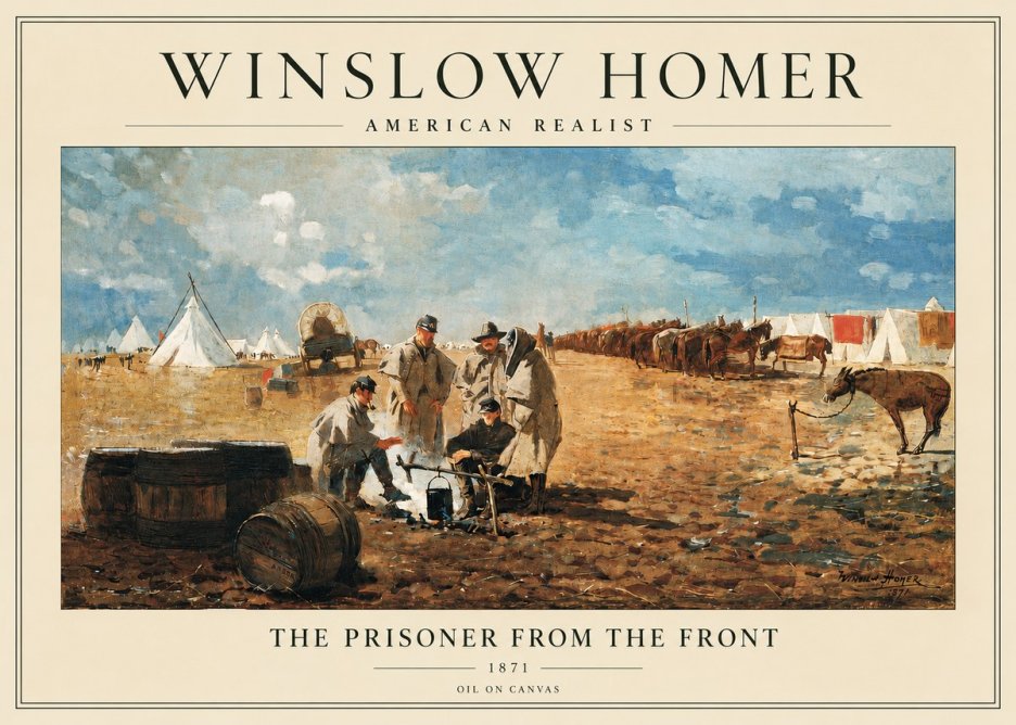Winslow Homer The Prisoner from the Front No3 - Poster