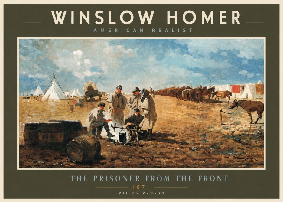 Winslow Homer The Prisoner from the Front No4 - Poster