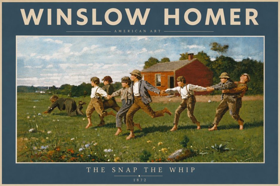 Winslow Homer The Snap the Whip No5 - Poster