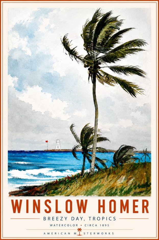 Winslow Homer Breezy Day, Tropics No6 - Poster